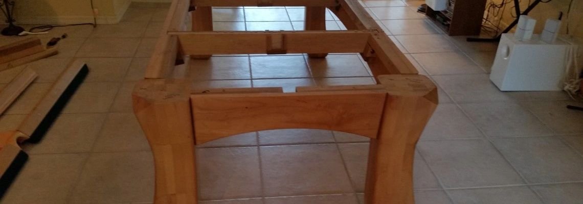 Pool table before and after